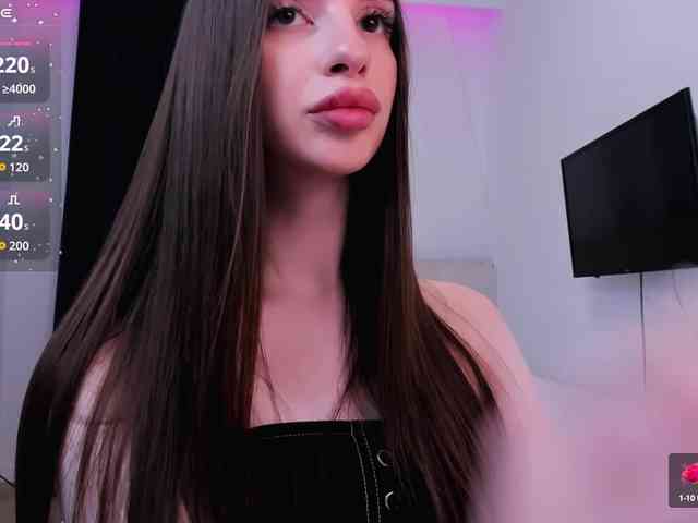 Khloeyourangel (22, White Trans Model) performing deepthroat.